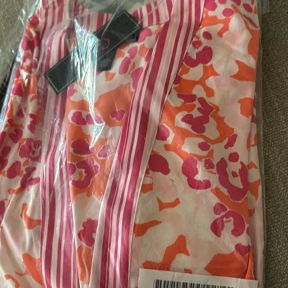 C Wonder Pink Orange FLoral Prined Duster Medium - Picture 2 of 2
